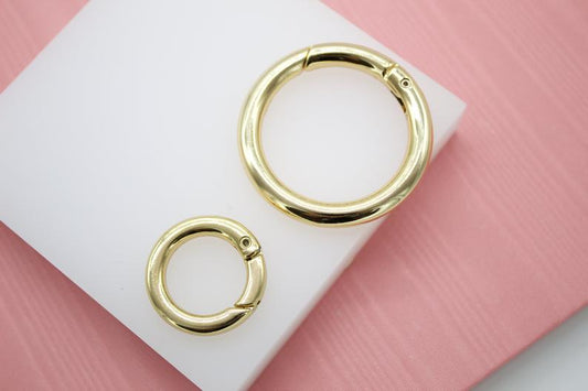 18K Gold Filled Large Small Clasp, self-closing hook (XX14)-0
