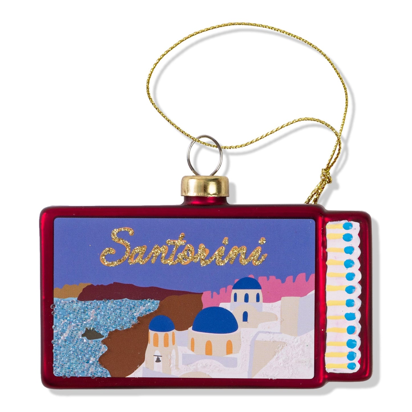Matchbook Ornament - Santorini-1