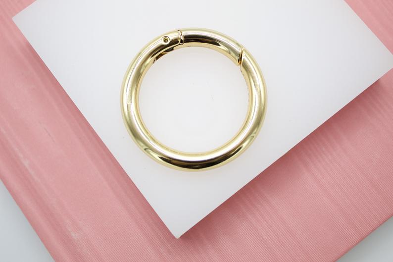 18K Gold Filled Large Small Clasp, self-closing hook (XX14)-1