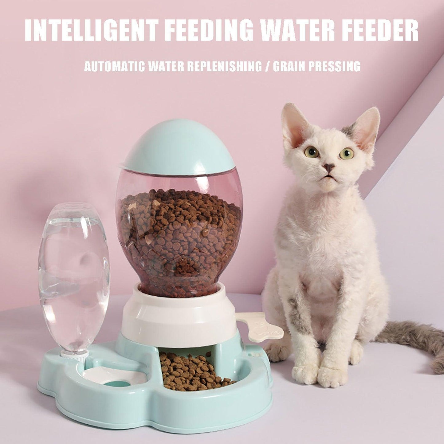 Pet Oasis: The Ultimate Automatic Feeder And Waterer For Cats And Dogs-1