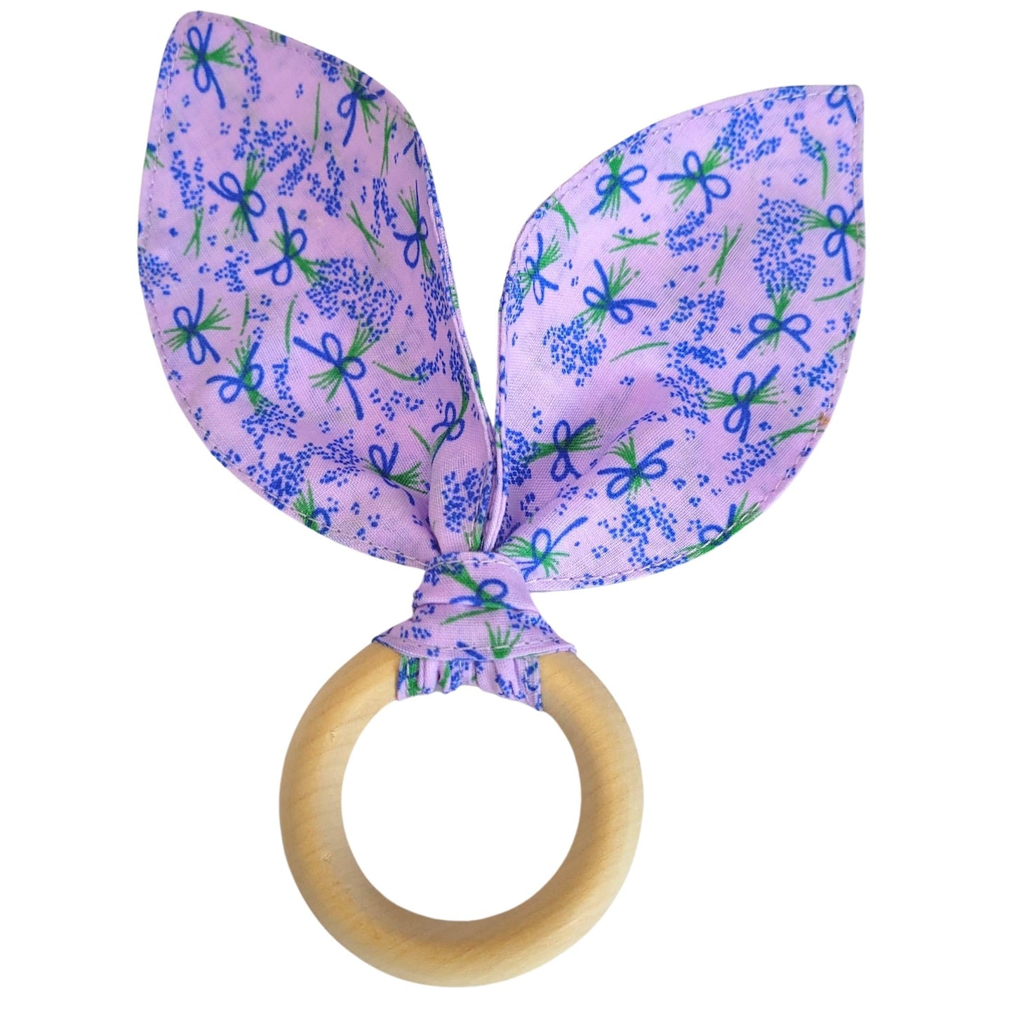 Maison Charlo | Easter Set of 4 Floral Red Rose Lilac Bunny Ears Napkin Rings | Dining Table Decor-2