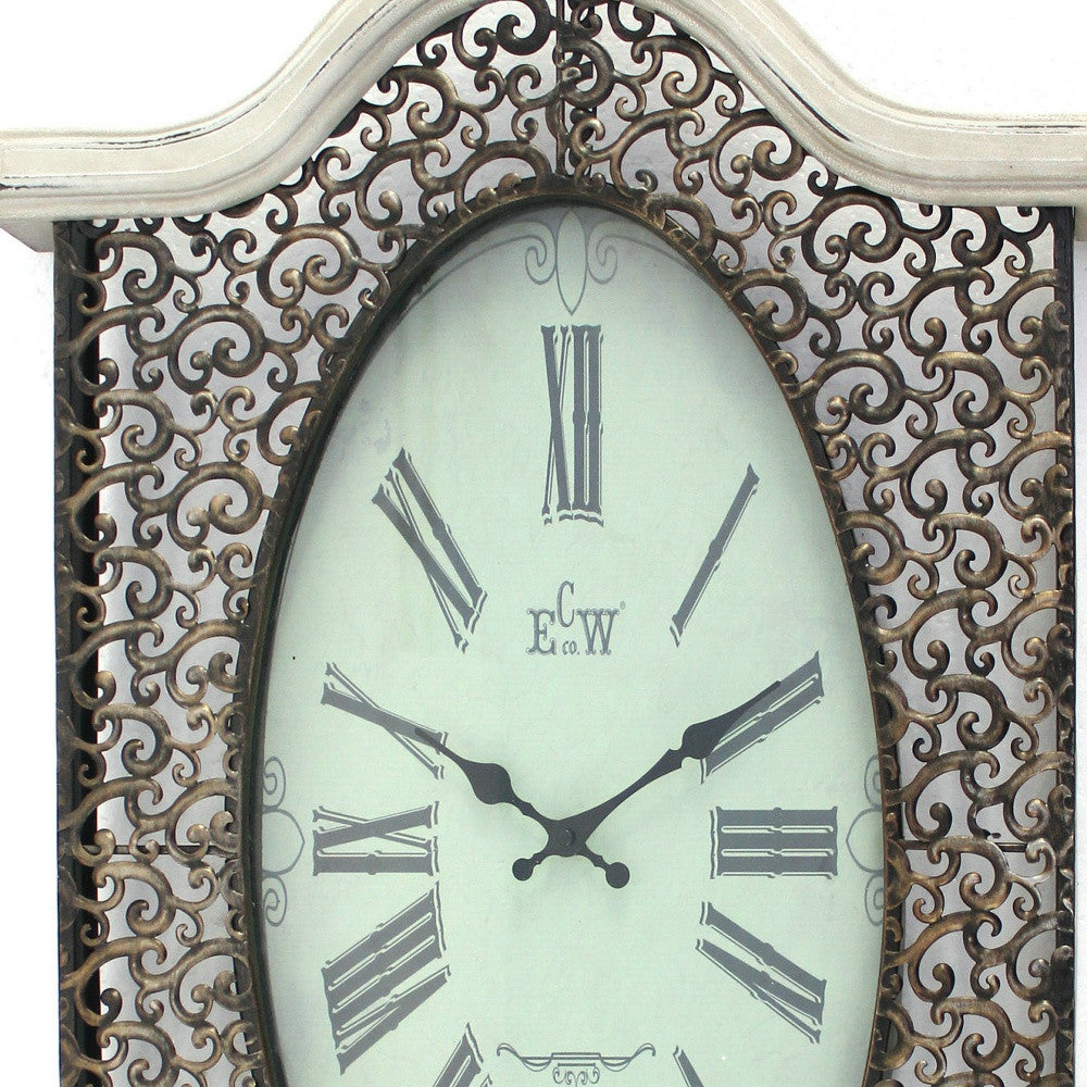 20" Novelty White Glass Analog Wall Clock-2
