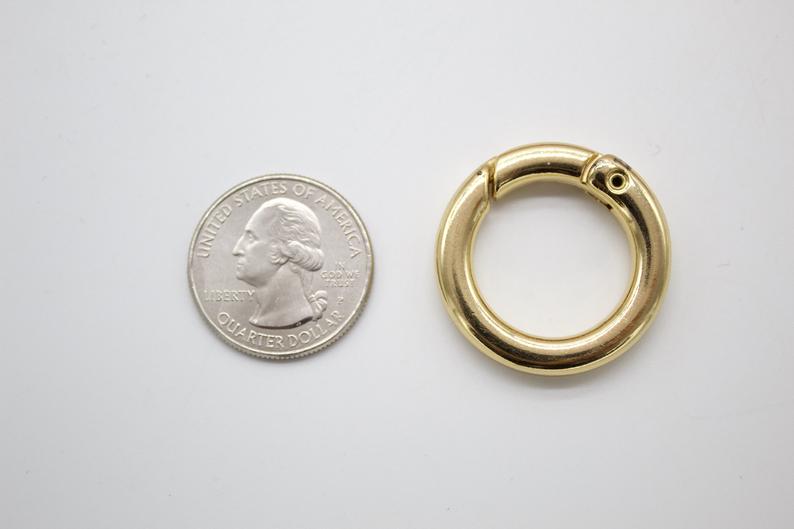 18K Gold Filled Large Small Clasp, self-closing hook (XX14)-4