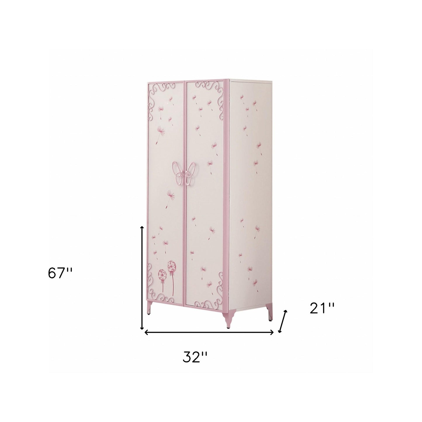 32" Purple And White Metal Dresser-4