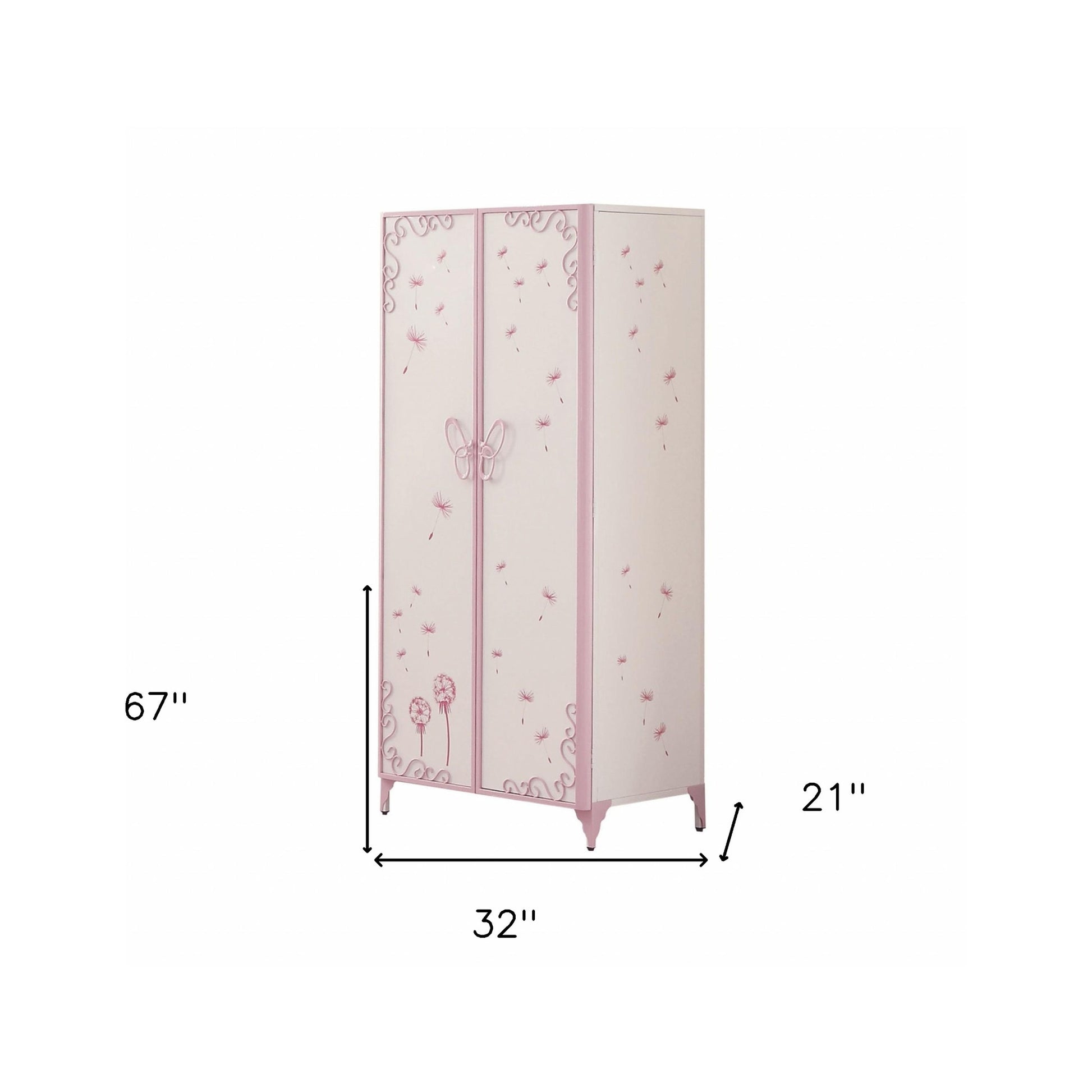 32" Purple And White Metal Dresser-4