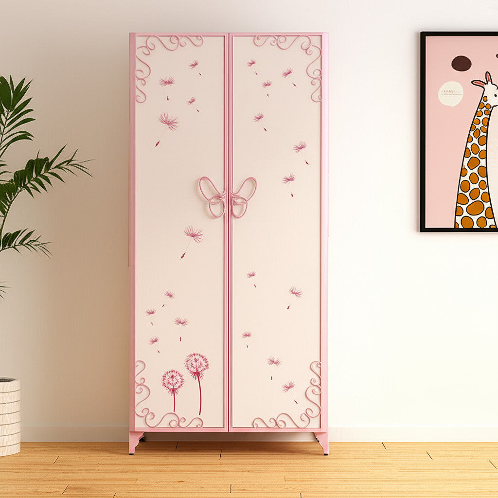 32" Purple And White Metal Dresser-0