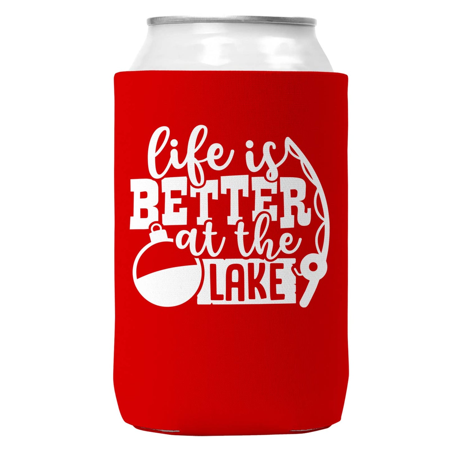 Life is Better at the Lake Can Coozie Cooler for 12oz Cans-2