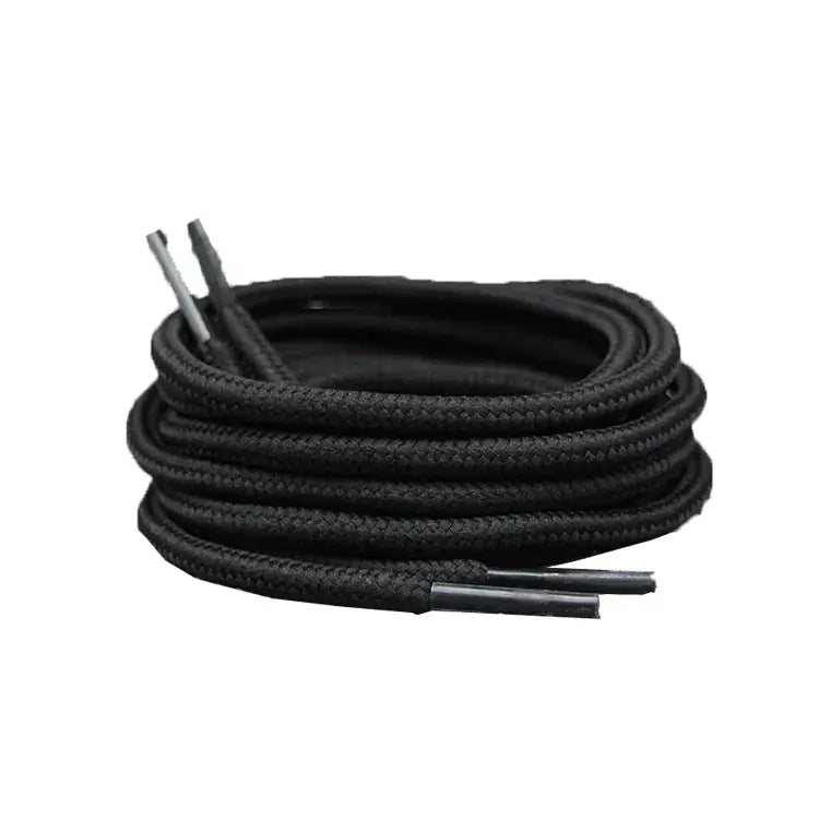 5mm Thick Black Polyester Shoe Laces for Casual Sports