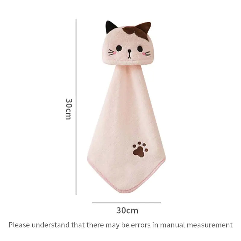 Cartoon Absorbent Hand Towel for Kids' Bathroom Decor