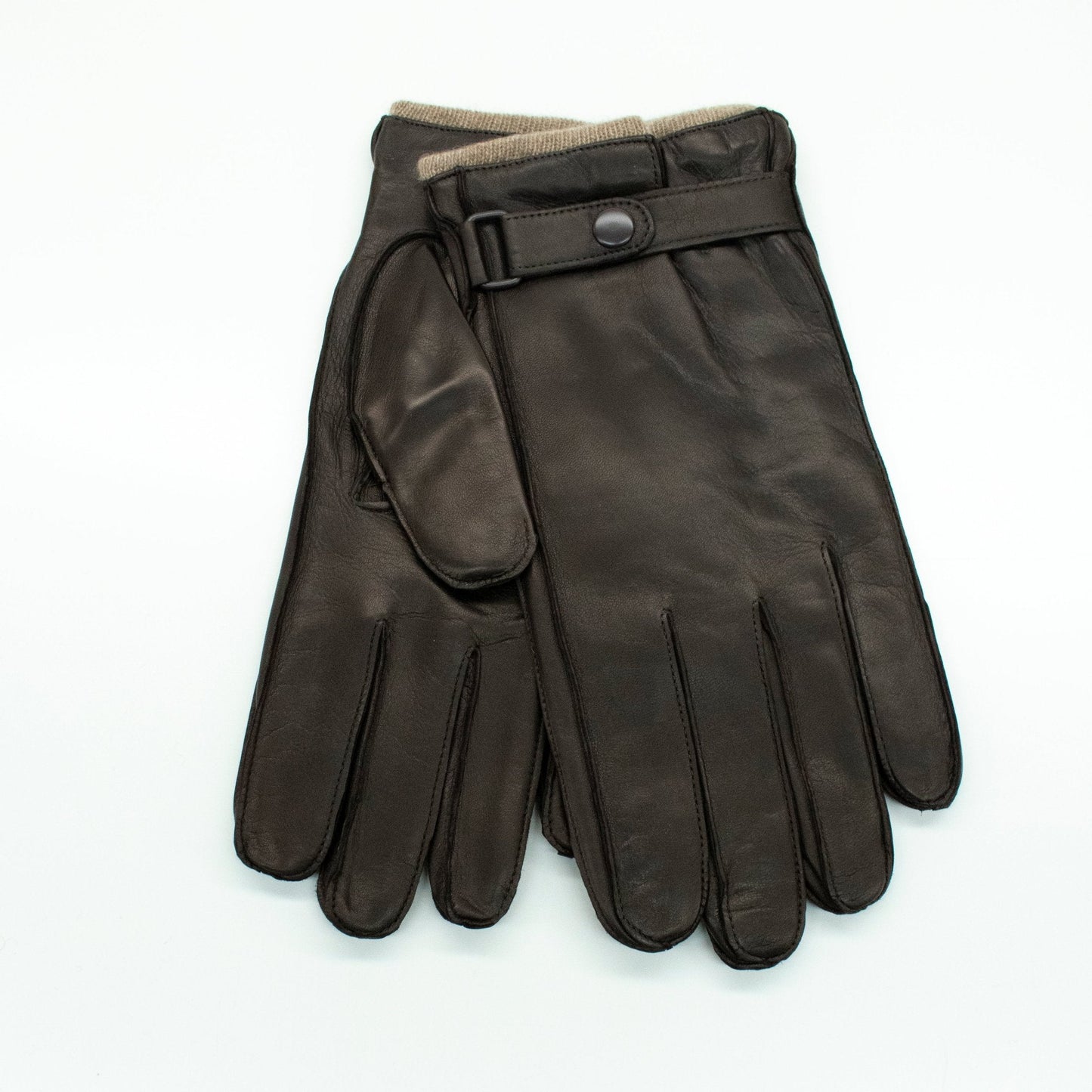 LEATHER GLOVES WITH BELT-0