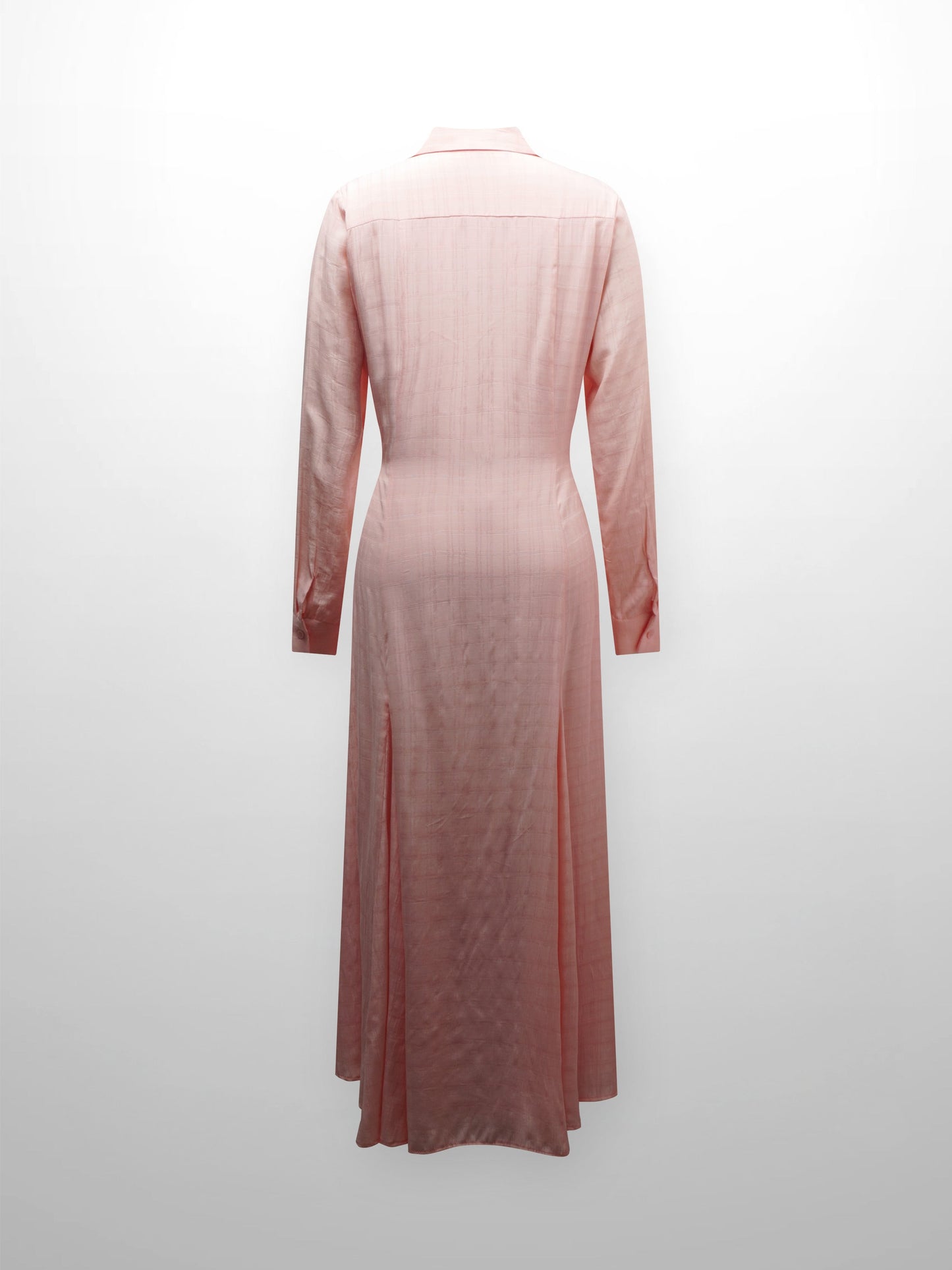 Collared A-Line Shirtdress-Pink Plaid-1