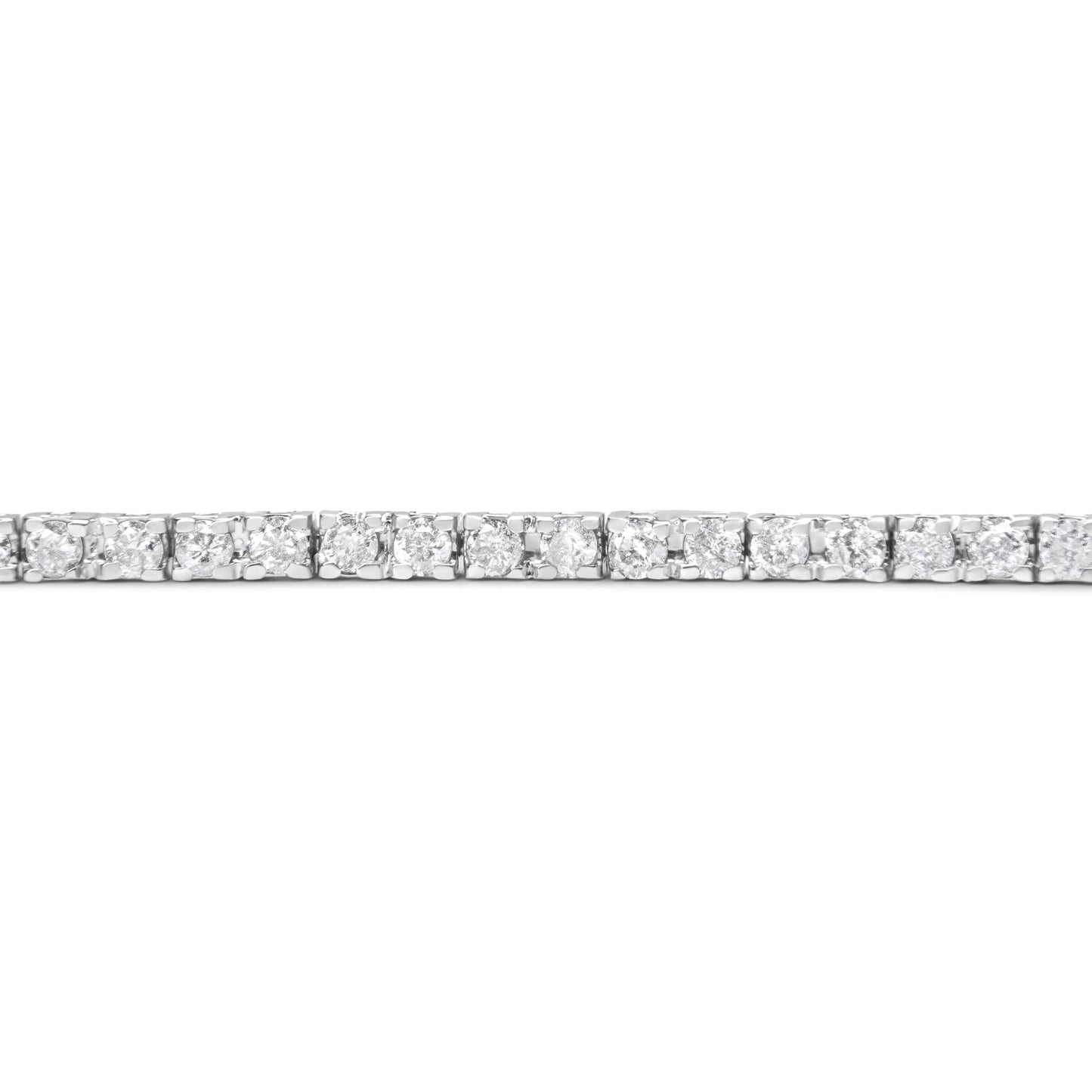 10K White Gold 2.0 Cttw Prong Set Round-Cut 7.25" Classic Diamond Tennis Bracelet (G-H Color, I1-I2 Clarity)-2