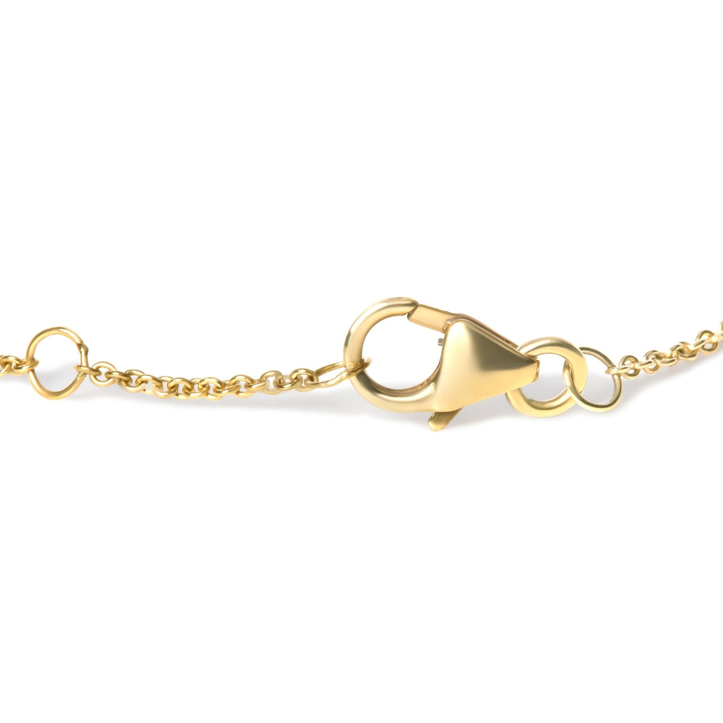 10K Yellow Gold Blue Sapphire and Diamond Accent Evil Eye Station Link Bracelet (H-I Color, I1-I2 Clarity) - Size 7"-2