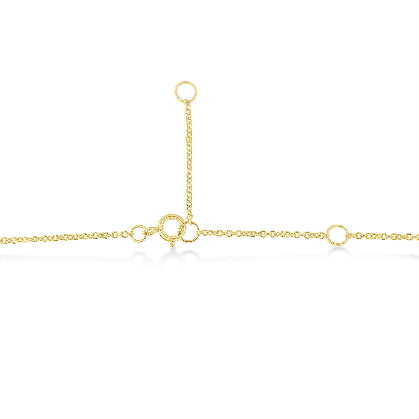 10K Yellow Gold 1/5 Carat Round Brilliant-Cut Diamond Modern Bezel-Set Solitaire 16"-18" Pendant Necklace (H-I Color, SI2-I1 Clarity)-2