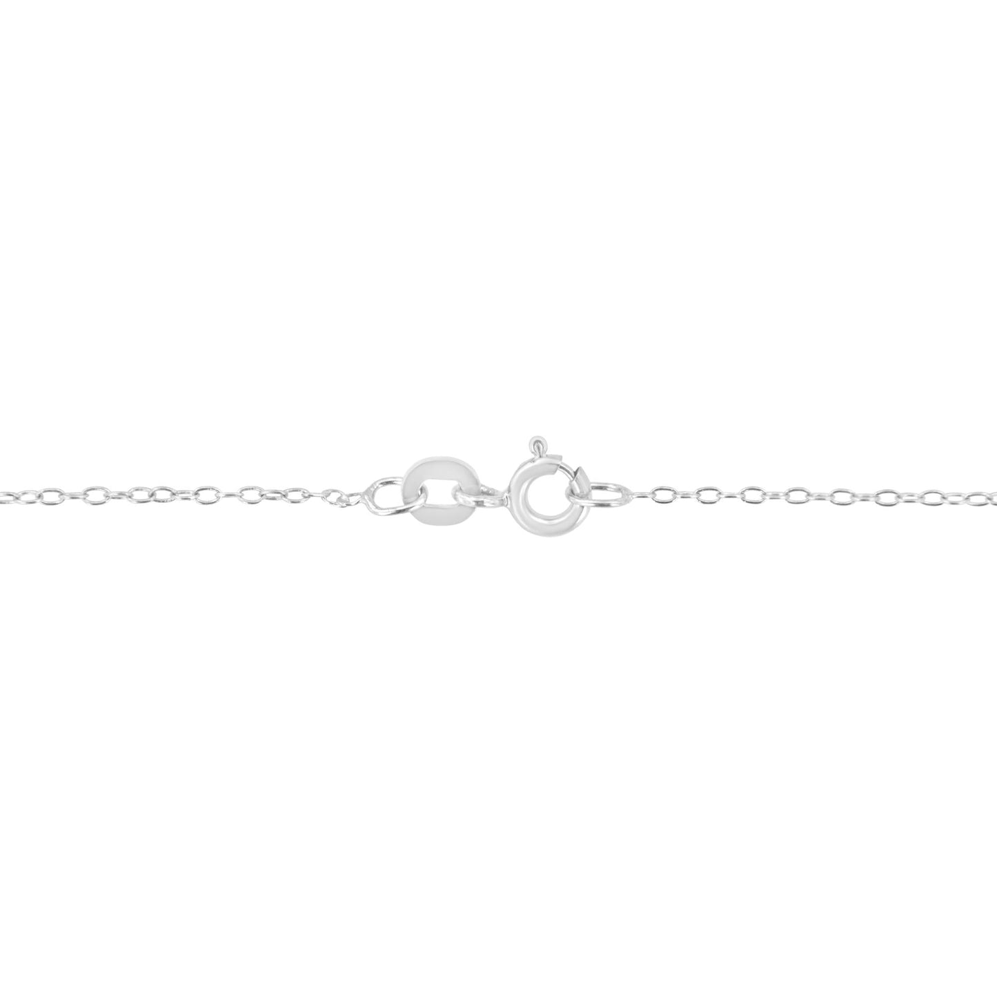 10K White Gold 1/5 Carat Round Brilliant-Cut Diamond Modern Bezel-Set Solitaire 16"-18" Pendant Necklace (H-I Color, SI2-I1 Clarity)-2