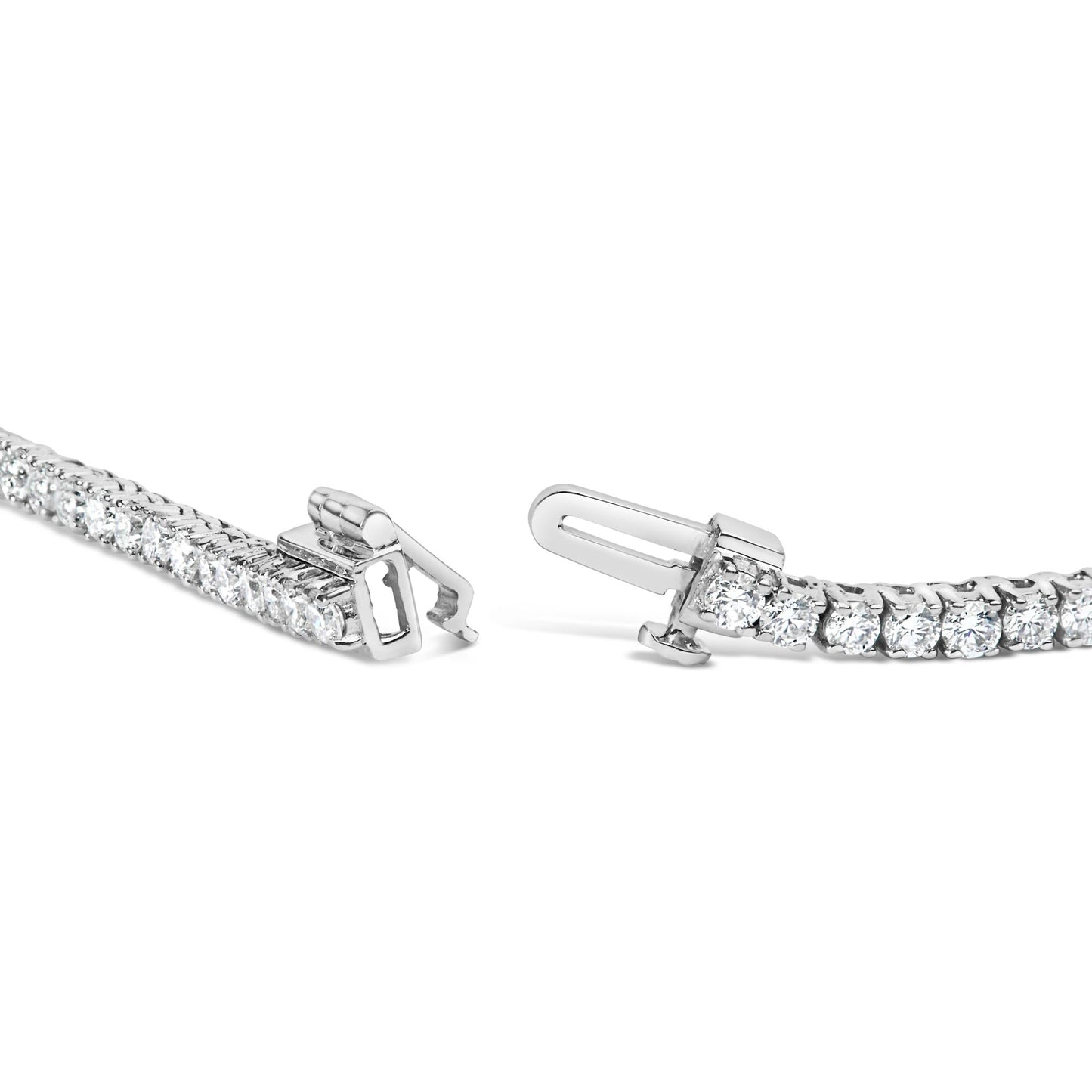 14K White Gold 10.0 Cttw Graduated Lab-Grown Diamond Tennis Necklace (F-G Color, VS2-SI1) - 18" Inches-2