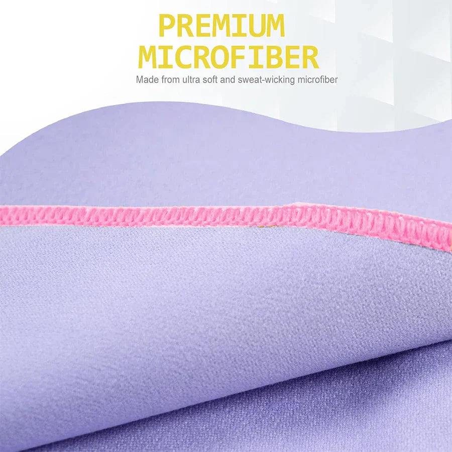 3 Piece Towel Set for Fitness & Bath (Purple)-1