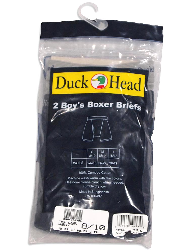 Boys Duck Head 2 Pack Cotton Boxer Briefs Multi Color Underwear-2