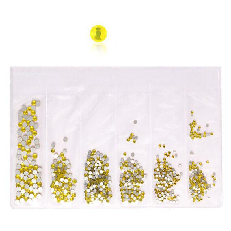 1440Pcs Glitter Rhinestones Crystal Clear Flat Bottom Glass Nail Art Nail Drill-8