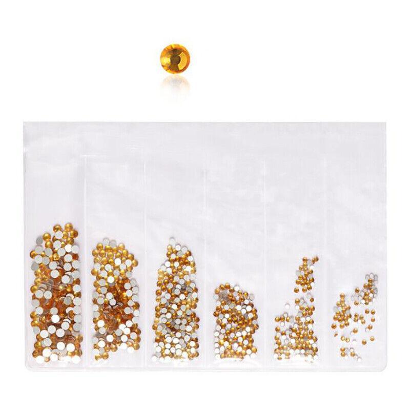 1440Pcs Glitter Rhinestones Crystal Clear Flat Bottom Glass Nail Art Nail Drill-11