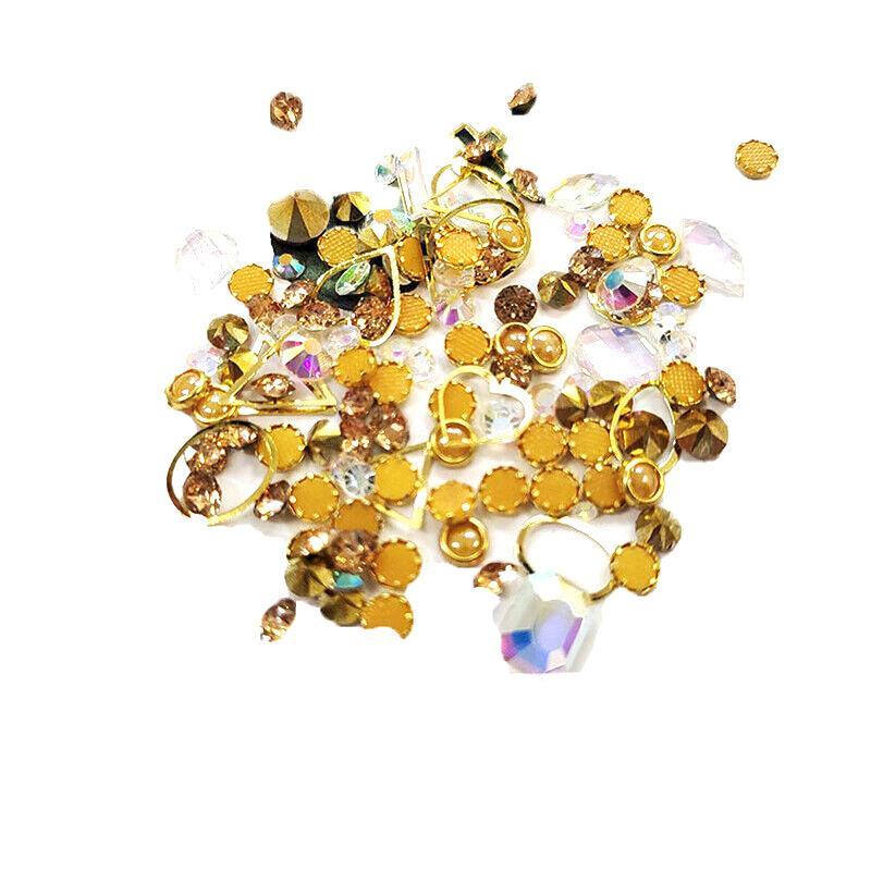 10 Aurora Colorful 3D Nail Art Crystals Heart and Diamond Styles-11