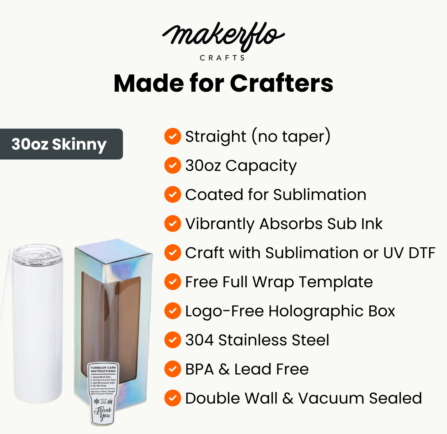 30oz Skinny Sublimation Tumbler-4