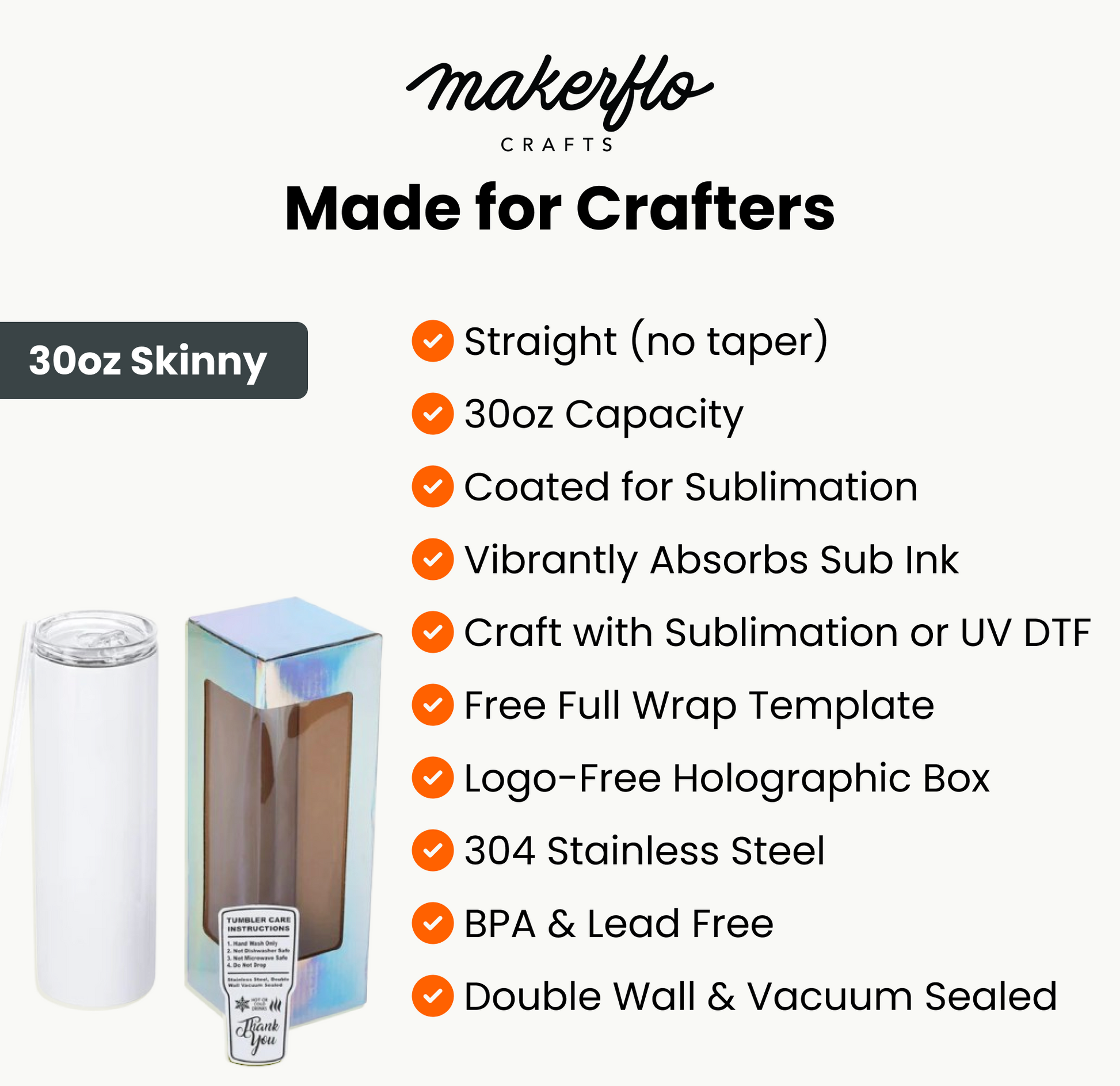 30oz Skinny Sublimation Tumbler-4