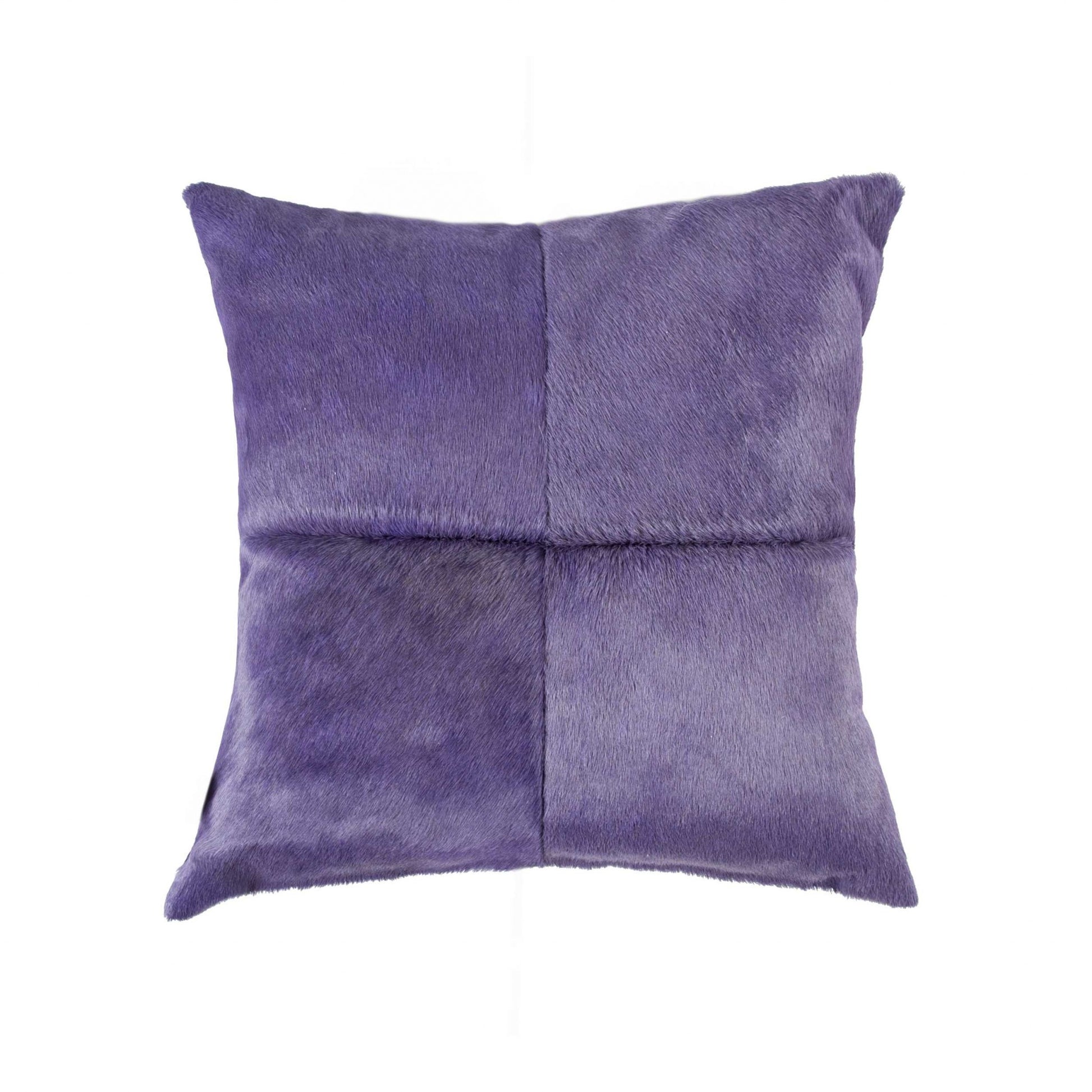 18" Purple Cowhide Throw Pillow-0
