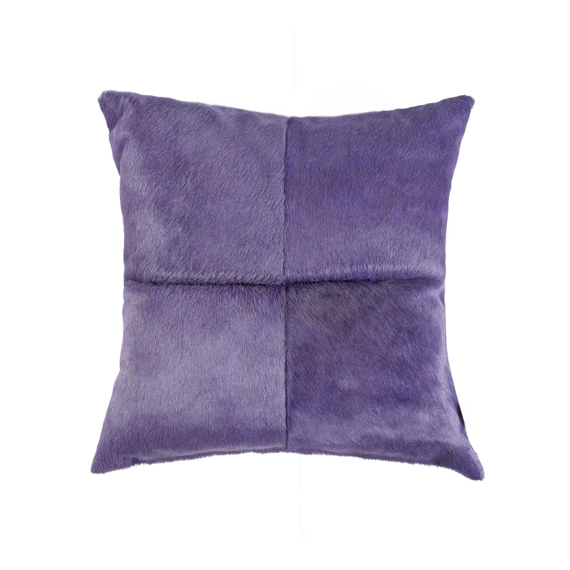 18" Purple Cowhide Throw Pillow-3