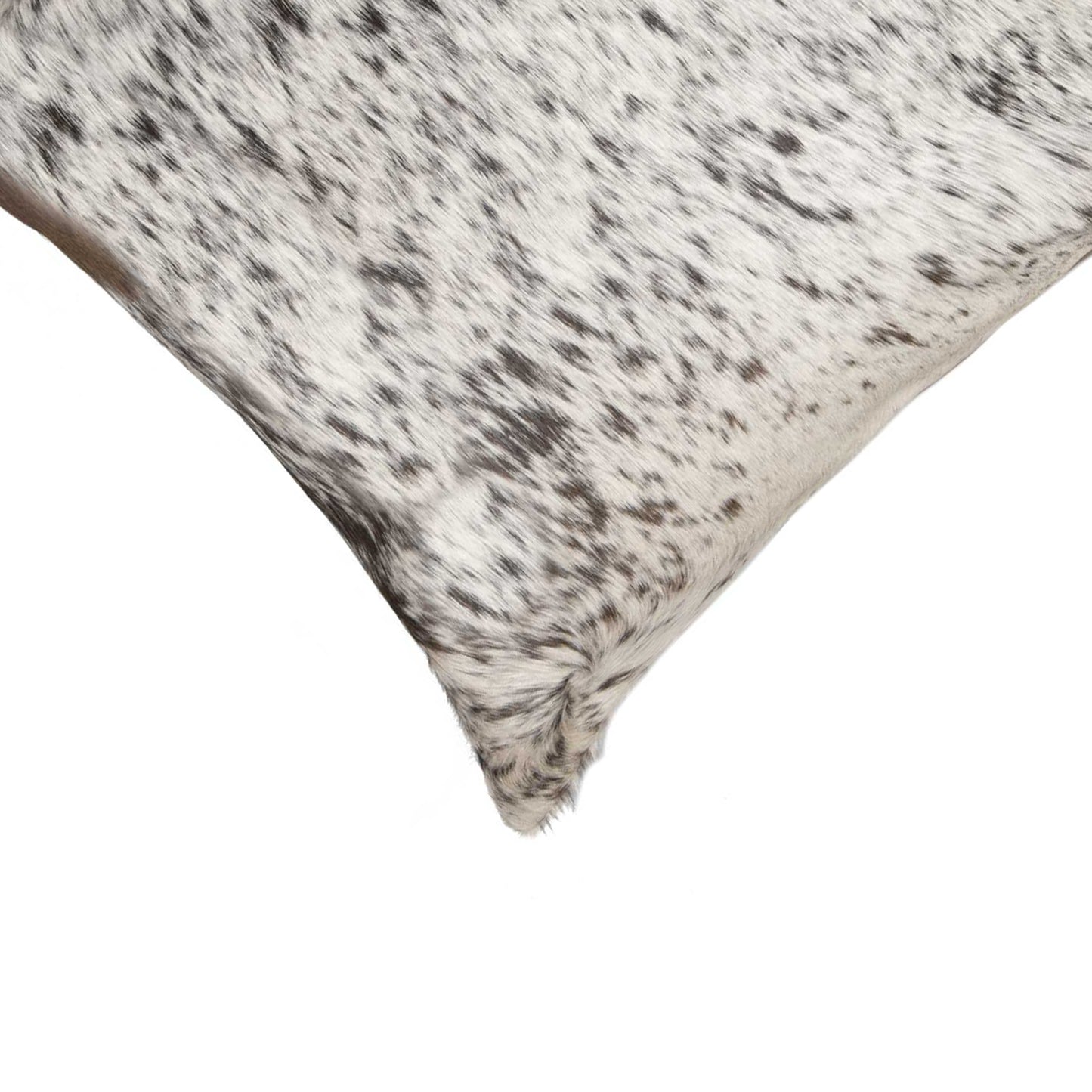18" Gray and White Cowhide Throw Pillow-2