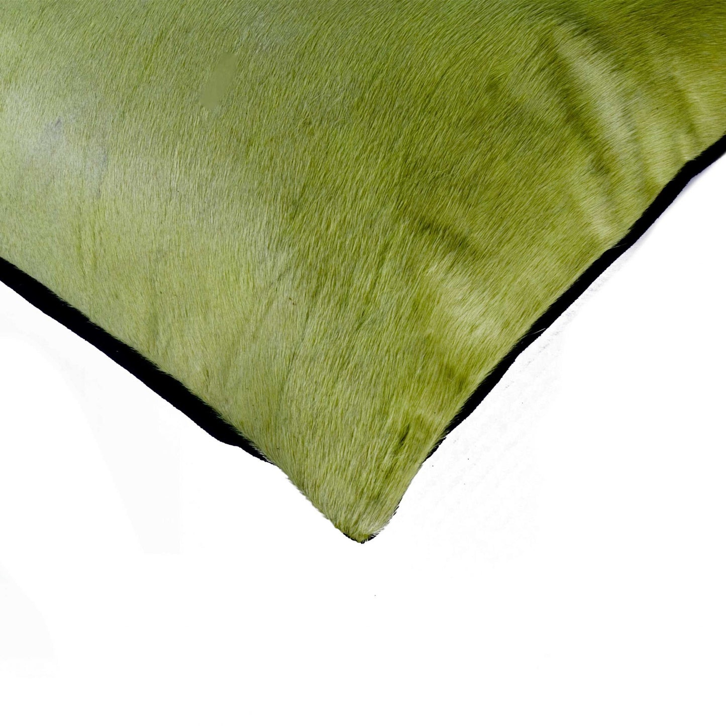 12" X 20" Lime Green Cowhide Throw Pillow-2
