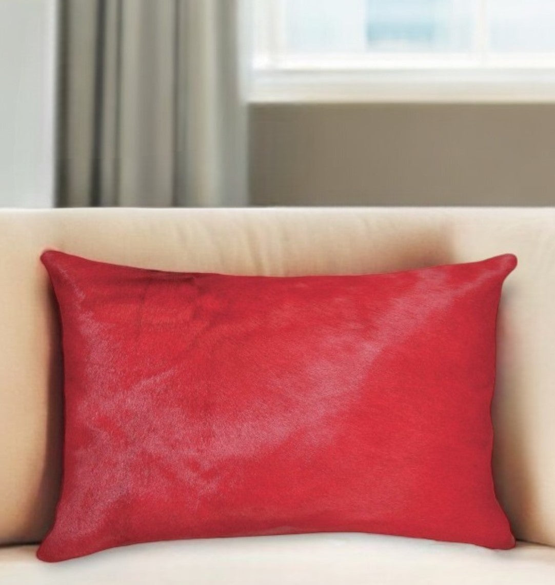 12" X 20" X 5" Firecracker Cowhide Pillow-1