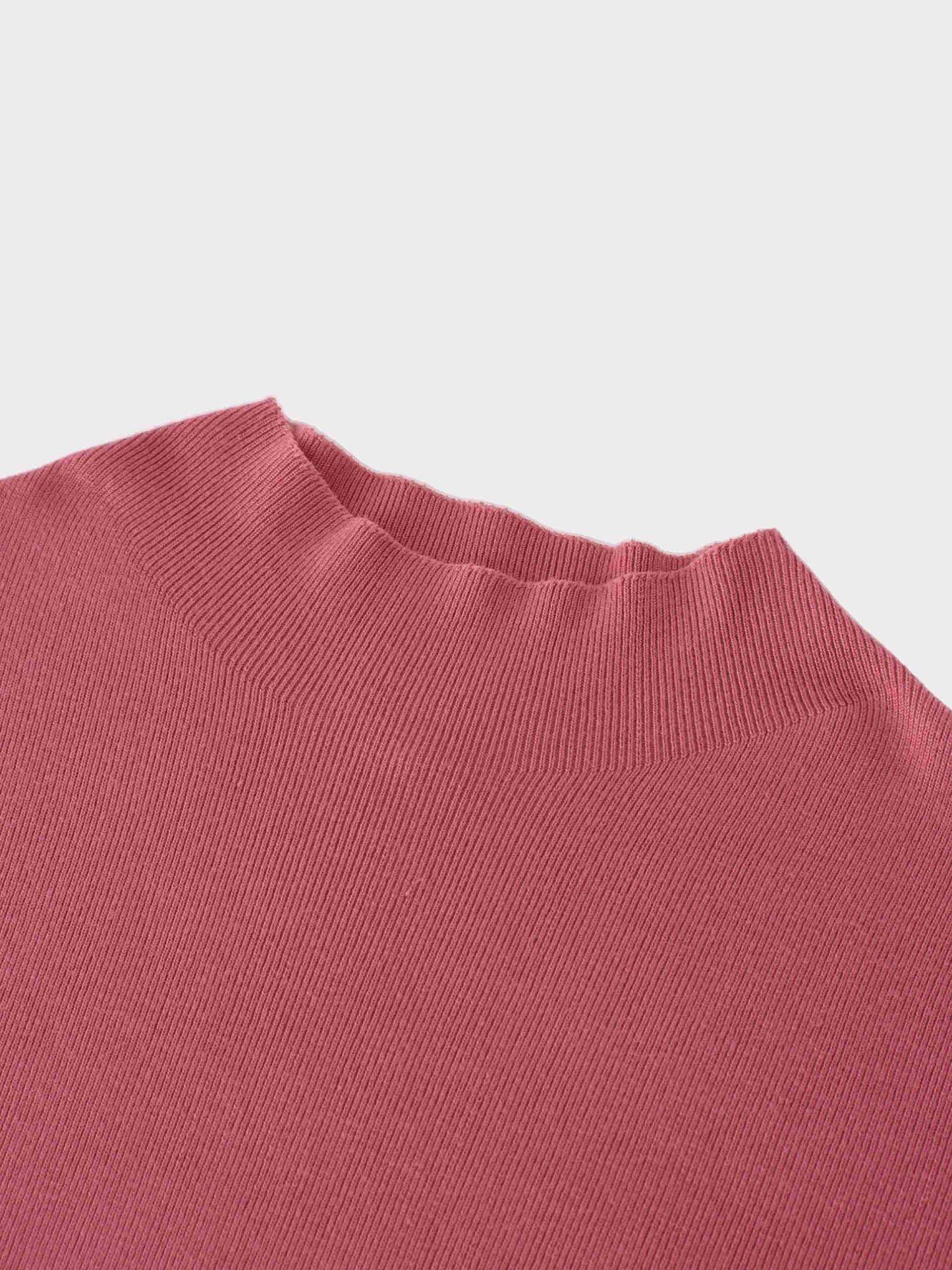 Oversized Soft Knit Sweater-Rose-3