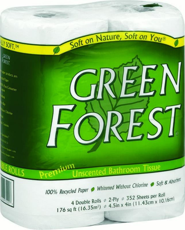 Green Forest Unscented Bathroom Tissue (12x4PK )-1