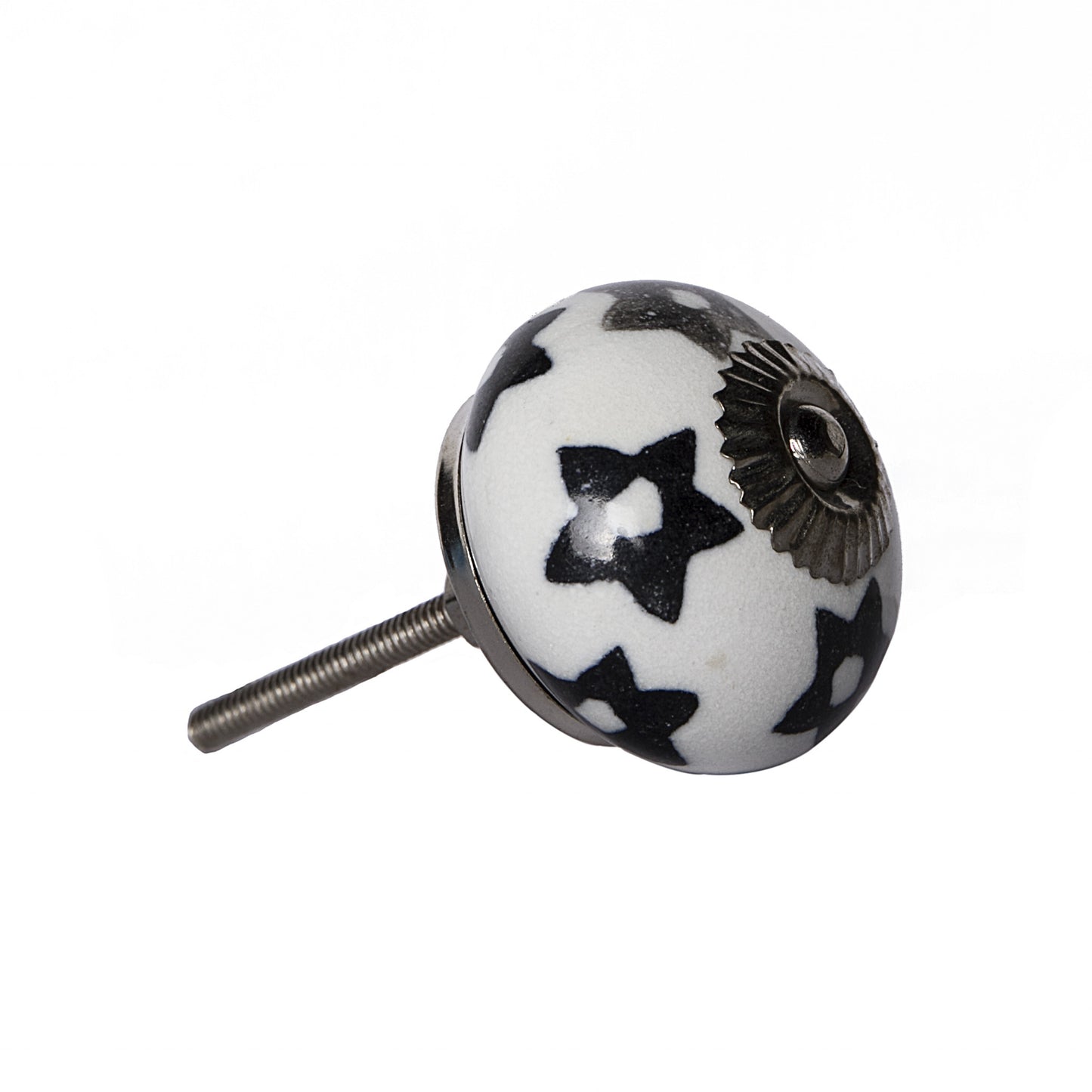 1.5" X 1.5" X 1.5" White Silver And Gray Knobs 8 Pack-1