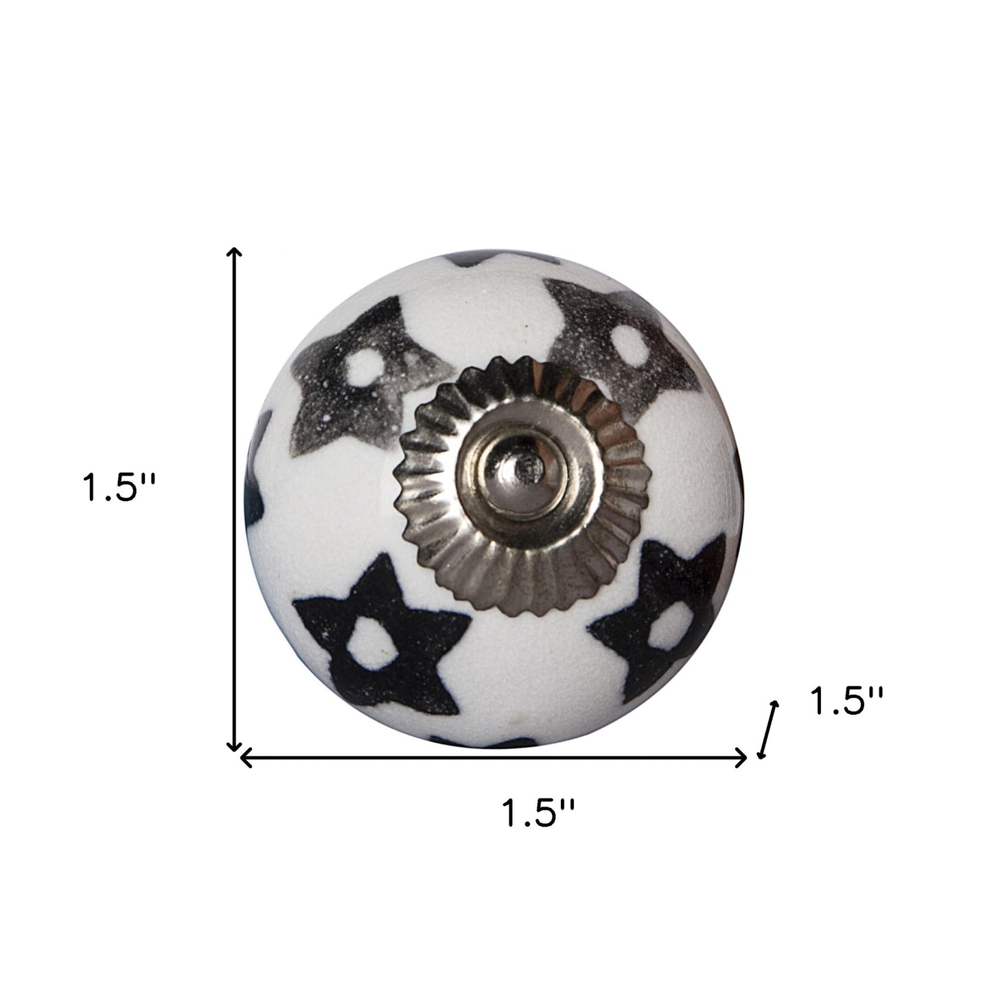 1.5" X 1.5" X 1.5" White Silver And Gray Knobs 8 Pack-6