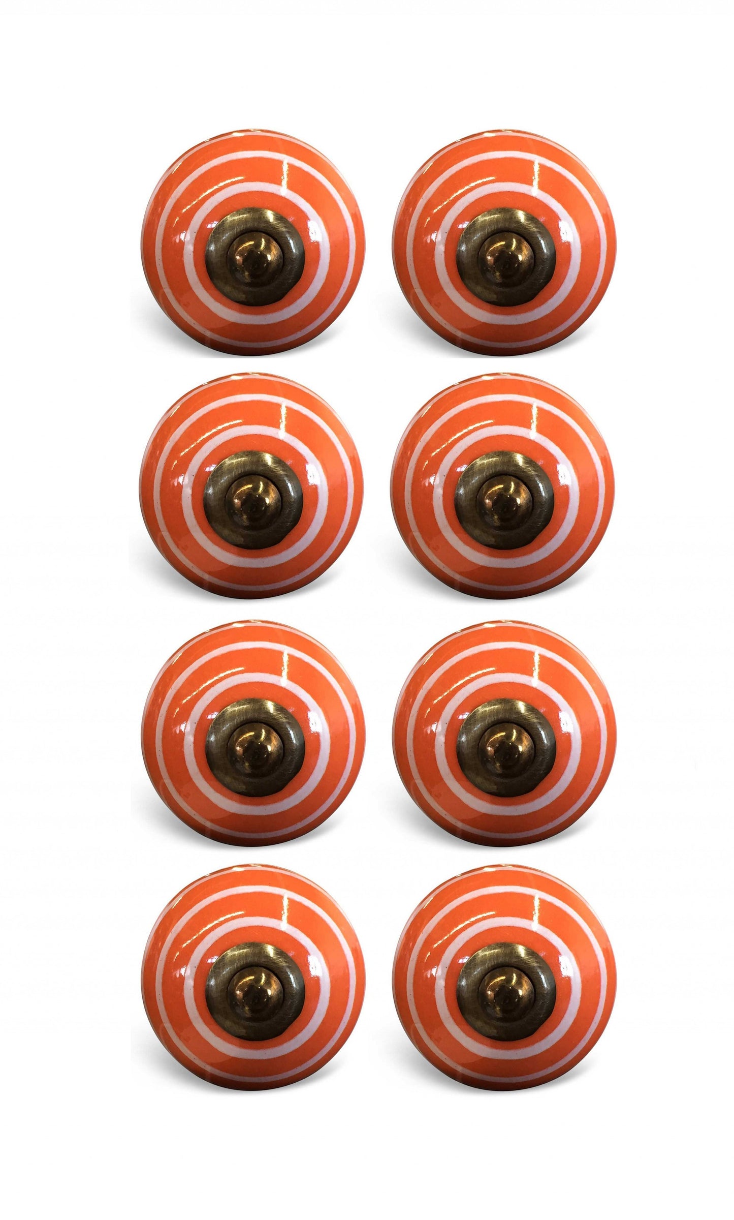 1.5" X 1.5" X 1.5" Bronze White And Orange Knobs 8 Pack-1