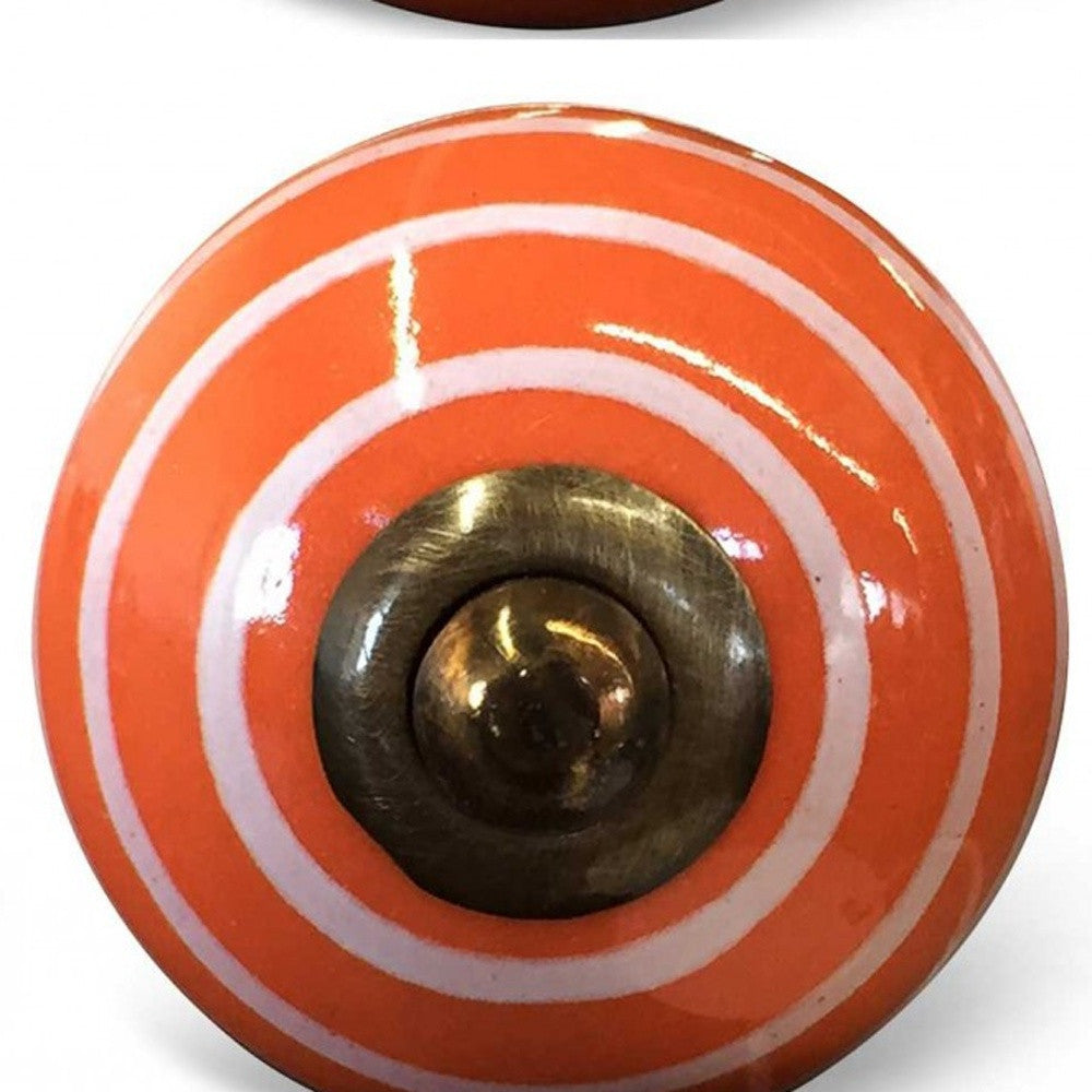 1.5" X 1.5" X 1.5" Bronze White And Orange Knobs 8 Pack-2