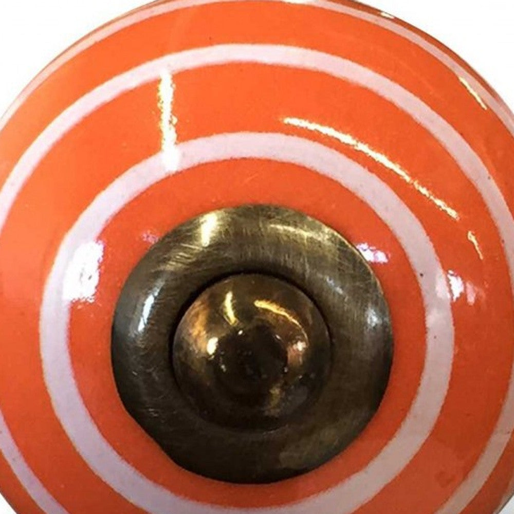 1.5" X 1.5" X 1.5" Bronze White And Orange Knobs 8 Pack-3