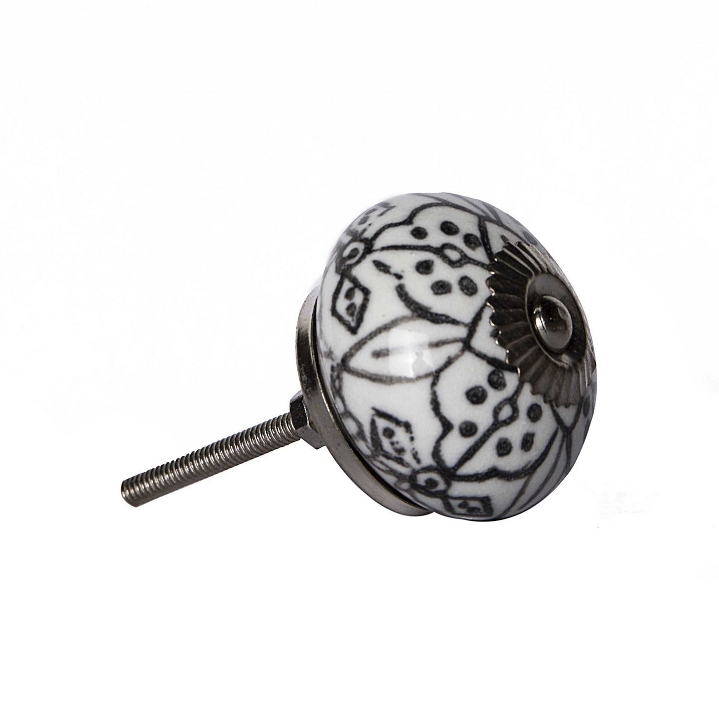 1.5" X 1.5" X 1.5" Black Gray And Silver Knobs 12 Pack-0