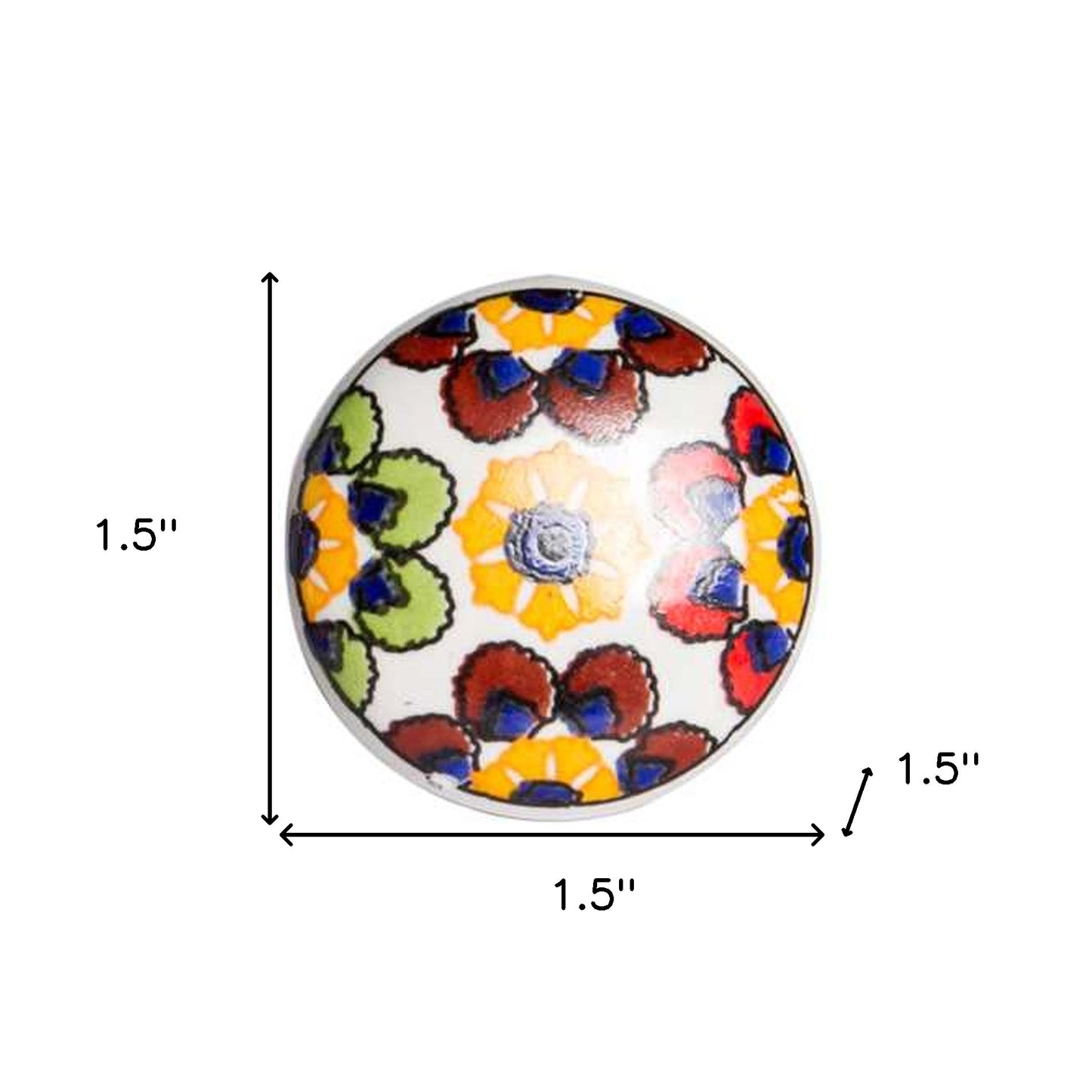 1.5" X 1.5" X 1.5" Yellow Blue And Red Knobs 12 Pack-4