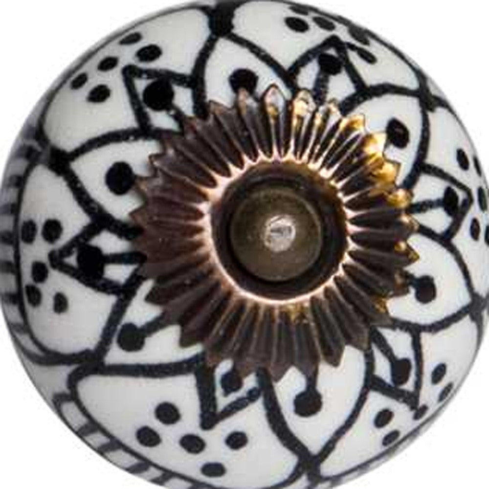 1.5" X 1.5" X 1.5" Black White Copper Knobs 12 Pack-2