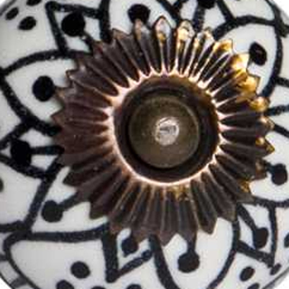 1.5" X 1.5" X 1.5" Black White Copper Knobs 12 Pack-3