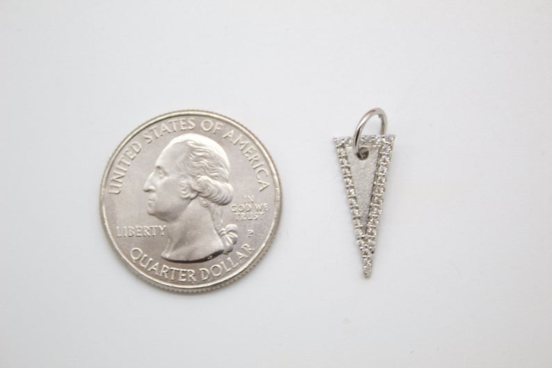 18K Gold Filled CZ Stones Triangle-2