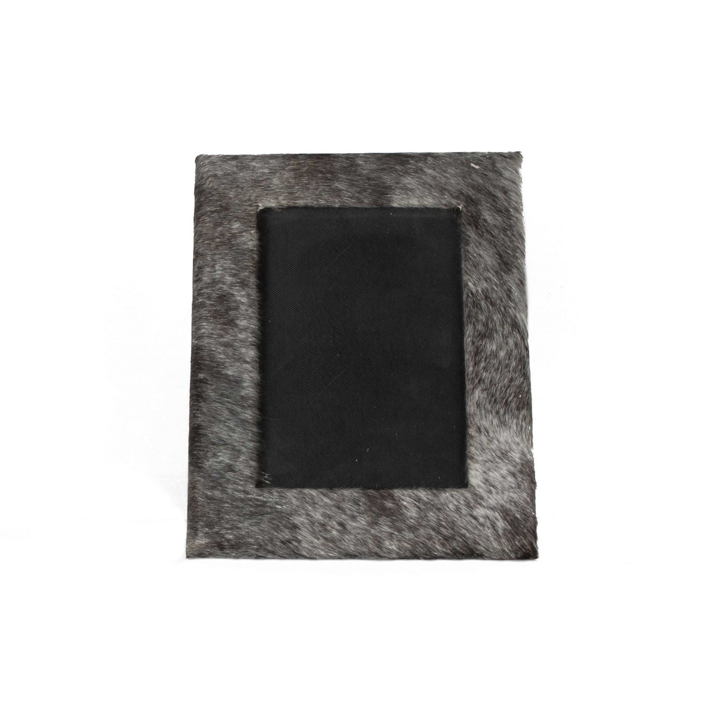 4" x 6" Gray Cowhide Tabletop Picture Frame with Mat-1