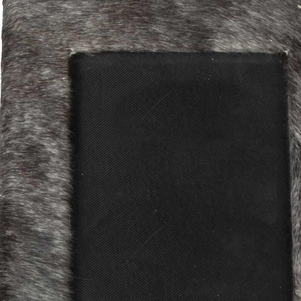 4" x 6" Gray Cowhide Tabletop Picture Frame with Mat-4