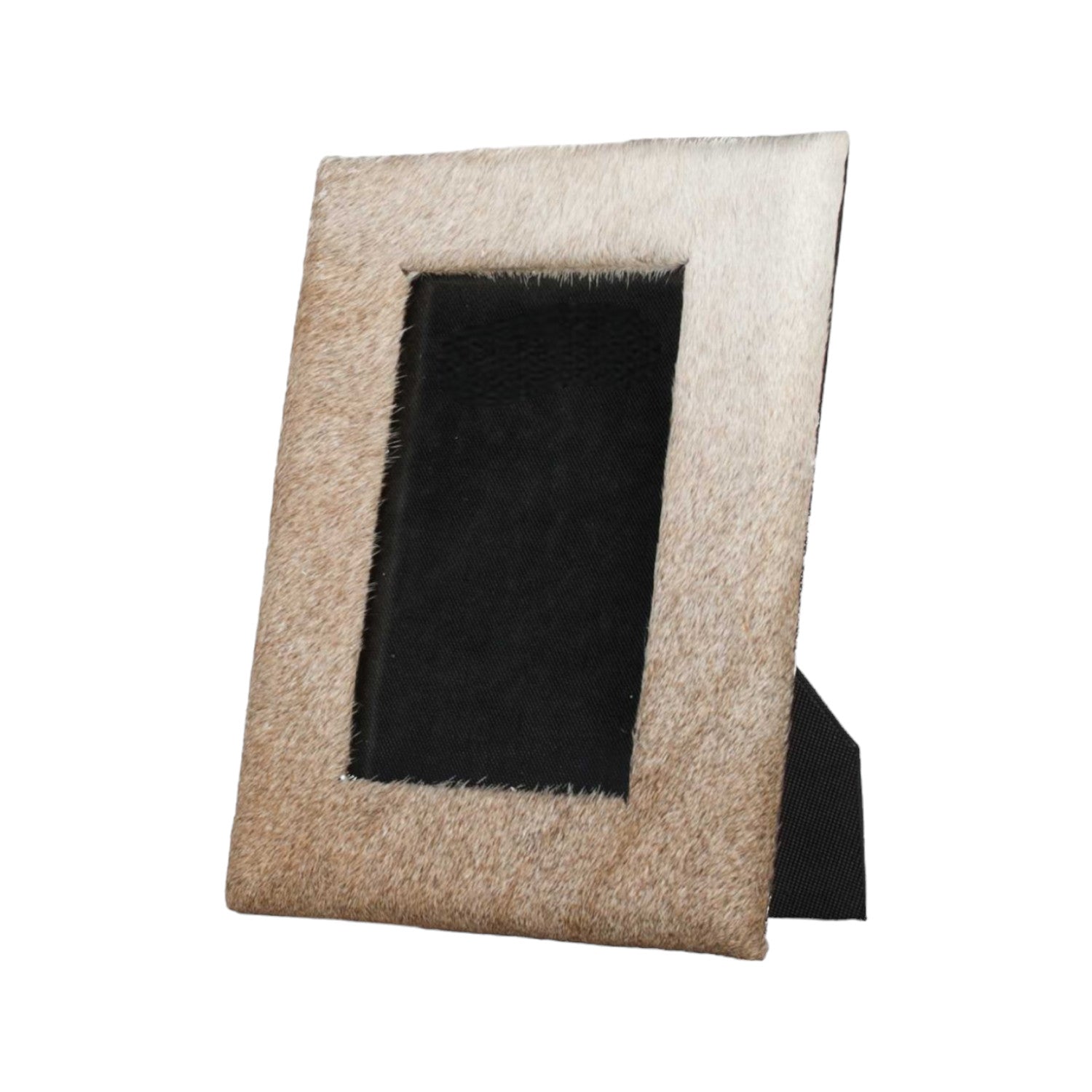 4" x 6" Natural Cowhide Tabletop Picture Frame with Mat-2