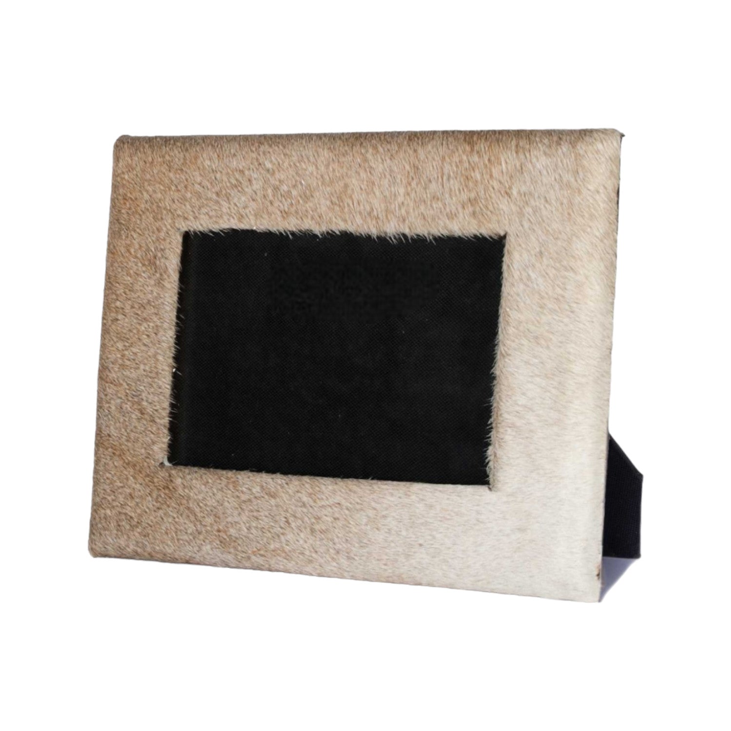 4" x 6" Natural Cowhide Tabletop Picture Frame with Mat-3