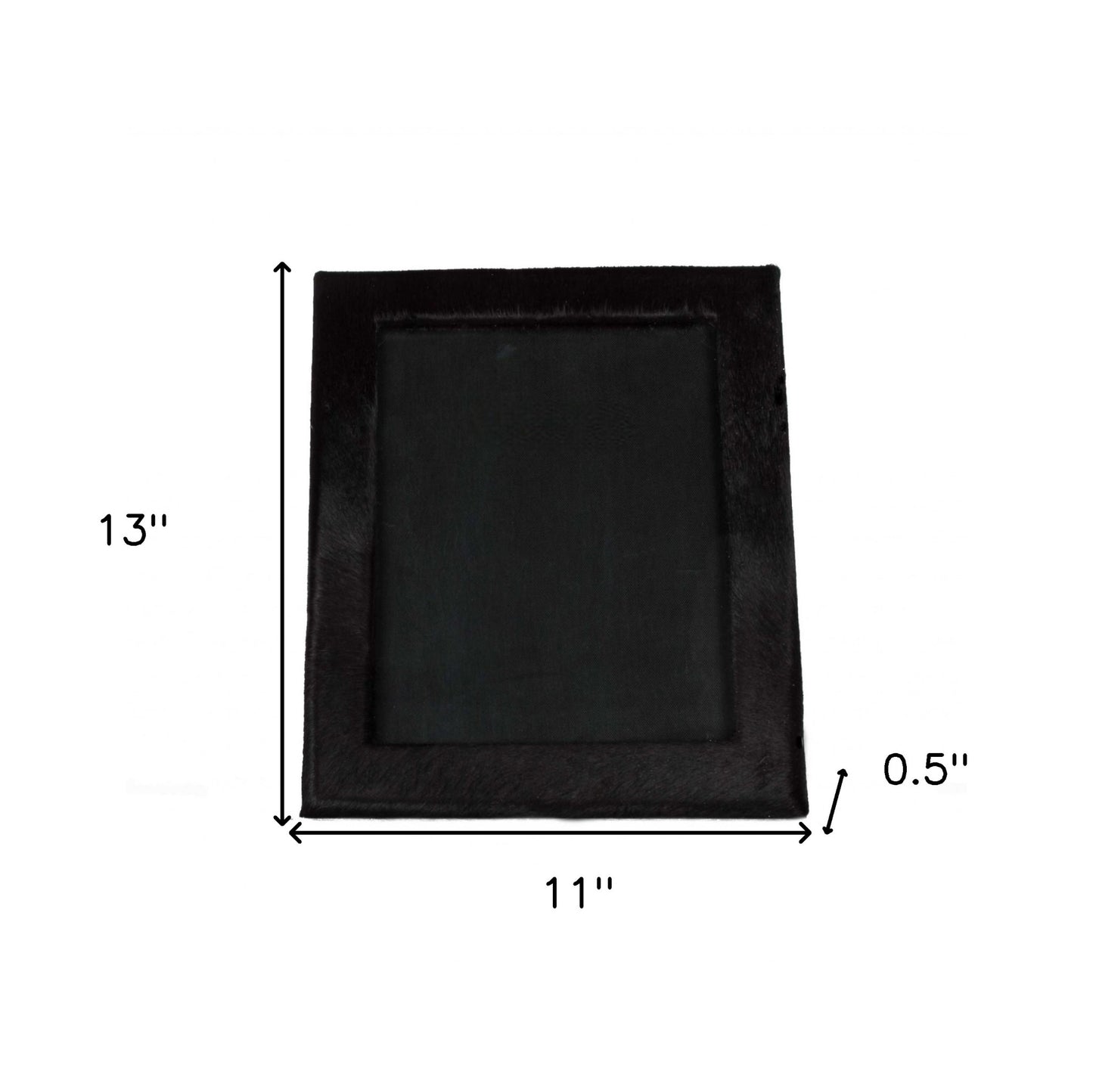 8" x 10" Black Cowhide Hanging & Tabletop Picture Frame with Mat-6