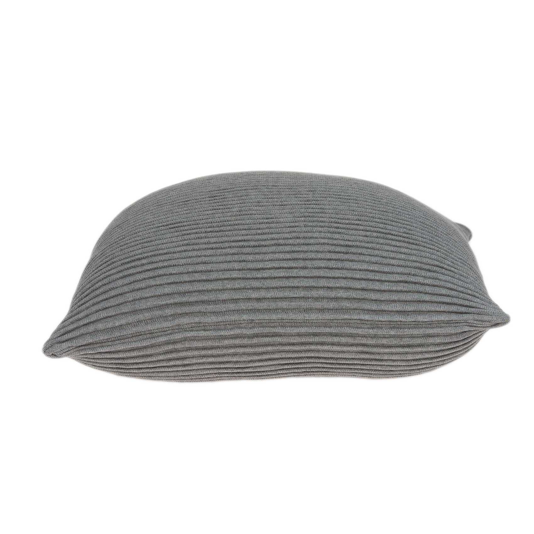 20" X 7" X 20" Elegant Transitional Gray Pillow Cover With Poly Insert-3